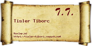 Tisler Tiborc névjegykártya